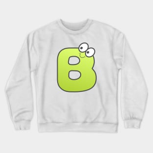 letter B green Crewneck Sweatshirt